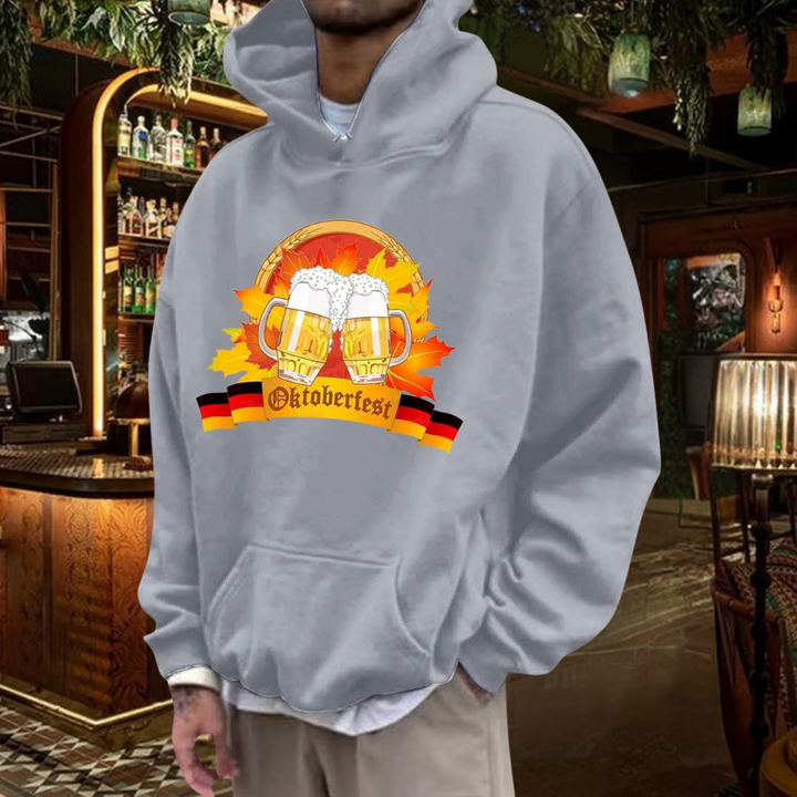 Matthias Oktoberfest Kapuzenpullover | Patriotischer Bierfest Pulli mit Deutschland-Motiv für Herren