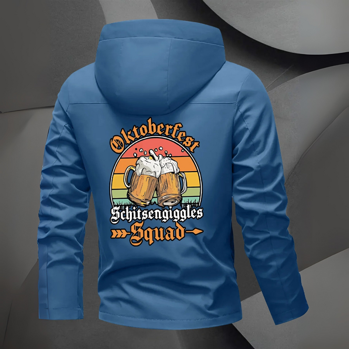 Konrad Oktoberfest Windbreaker | Funktionale Bierfest Jacke mit Reißverschluss für Herren