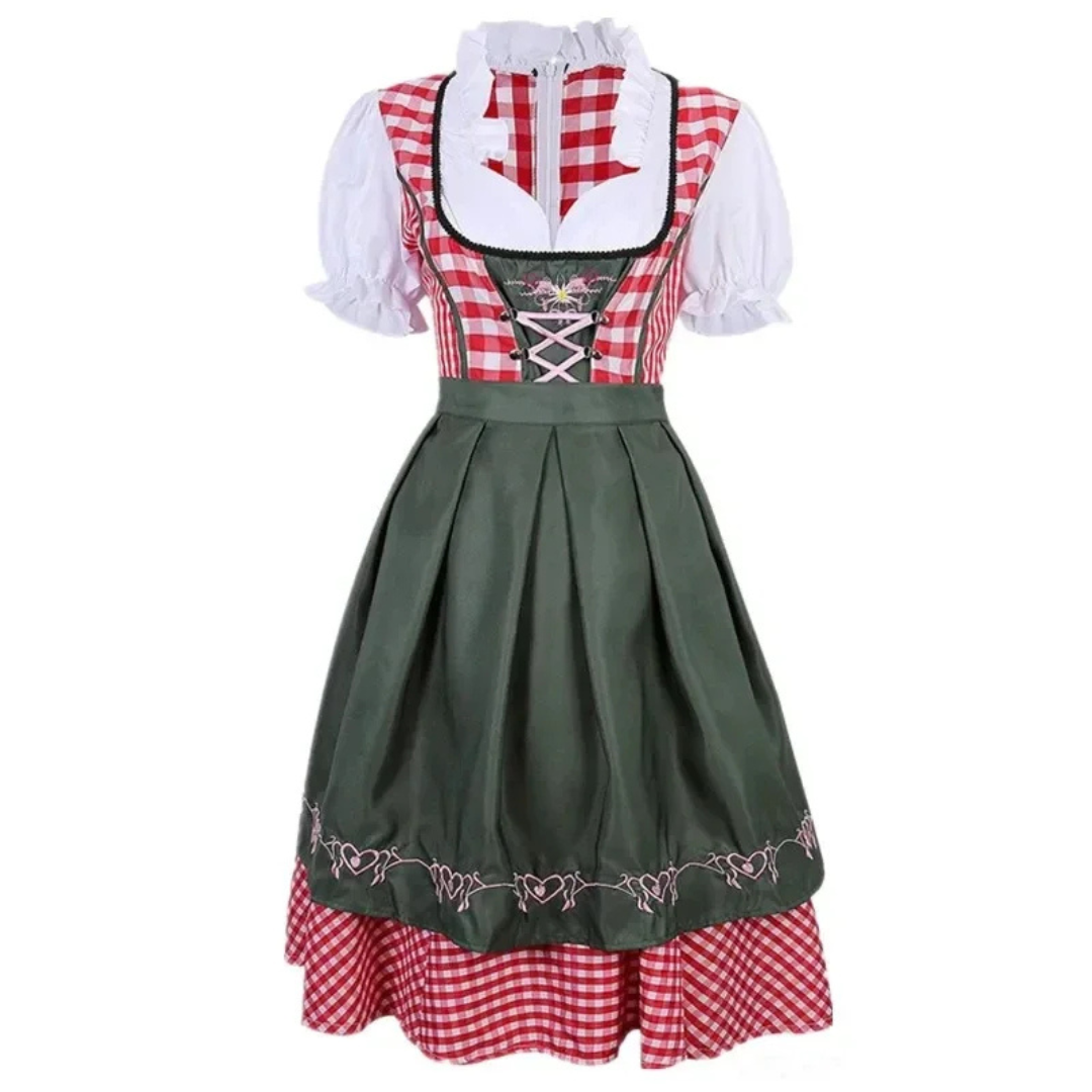 Lisa Dirndl Oktoberfest | Traditionelles Damen Dirndl mit kariertem Mieder