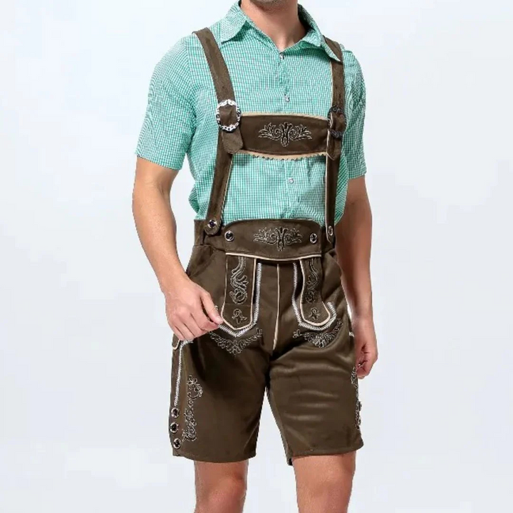 Daniel Lederhose Oktoberfest | Traditionelle Herren Lederhose mit Stickerei
