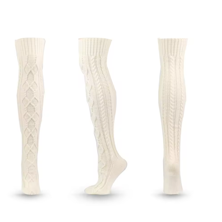 Robert Oktoberfest Kniestrümpfe | Traditionelle Trachten-Strümpfe mit Zopfmuster für Herren