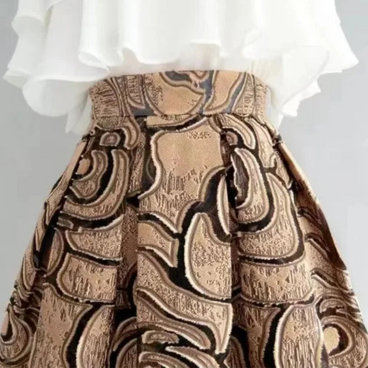 Julia Trachtenrock Oktoberfest | Eleganter Damen Rock mit Rosenmuster