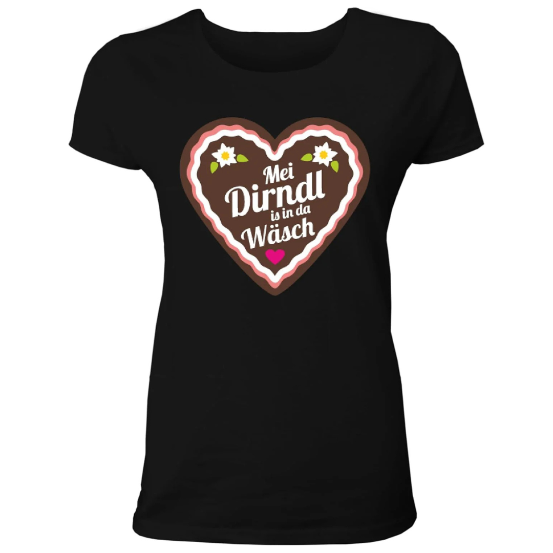 Liesel Oktoberfest T-Shirt | Süßes Lebkuchenherz T-Shirt aus Baumwolle für Damen