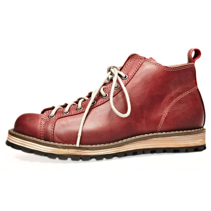 Tobias Schnürstiefel Oktoberfest | Elegante Herren Lederlookstiefel im Vintage-Style