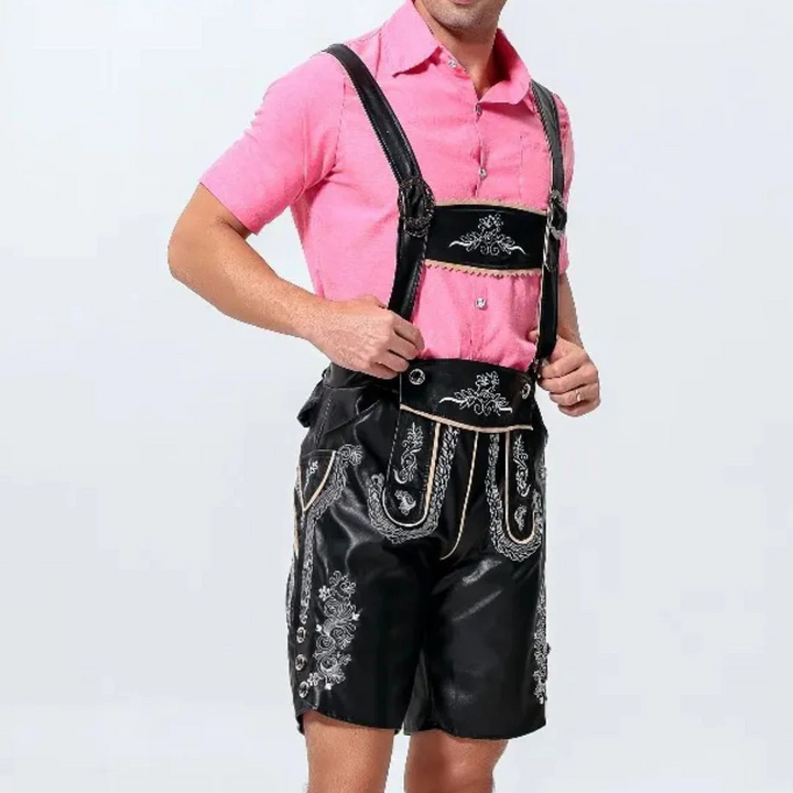 Daniel Lederhose Oktoberfest | Traditionelle Herren Lederhose mit Stickerei