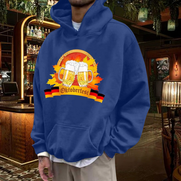 Matthias Oktoberfest Kapuzenpullover | Patriotischer Bierfest Pulli mit Deutschland-Motiv für Herren