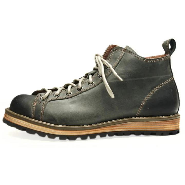 Tobias Schnürstiefel Oktoberfest | Elegante Herren Lederlookstiefel im Vintage-Style