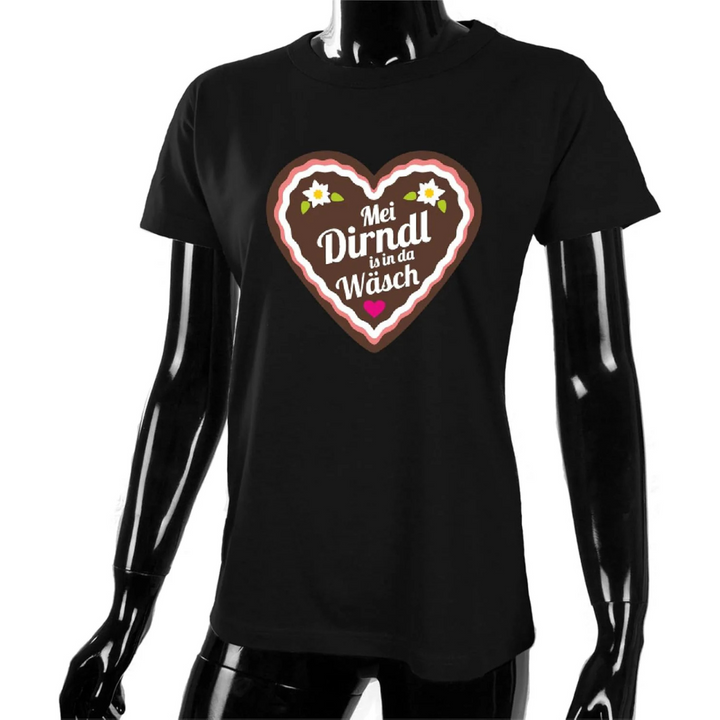 Liesel Oktoberfest T-Shirt | Süßes Lebkuchenherz T-Shirt aus Baumwolle für Damen