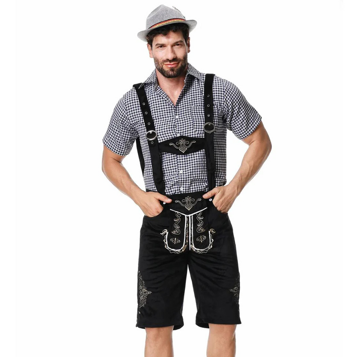 Andreas Lederhose Oktoberfest | Traditionelle Herren Lederhose mit Stickerei