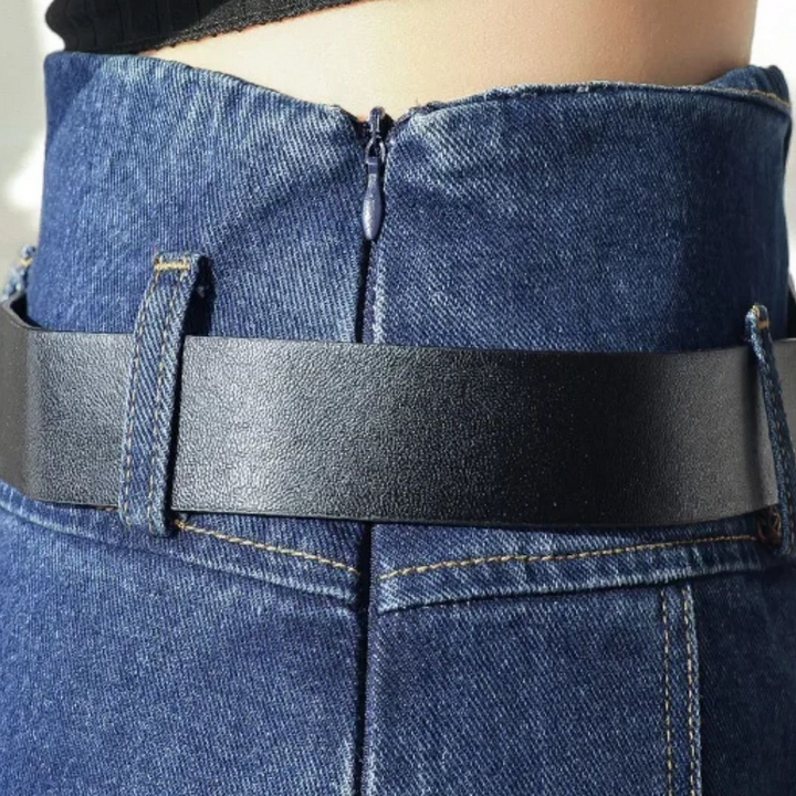 Stefanie Jeansrock Oktoberfest | Moderner Damen Denim Rock mit Falten