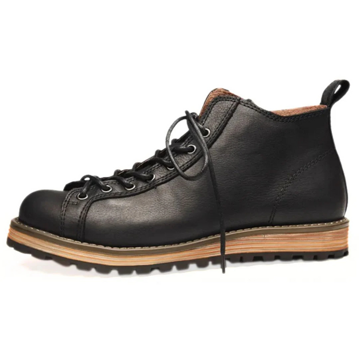 Tobias Schnürstiefel Oktoberfest | Elegante Herren Lederlookstiefel im Vintage-Style