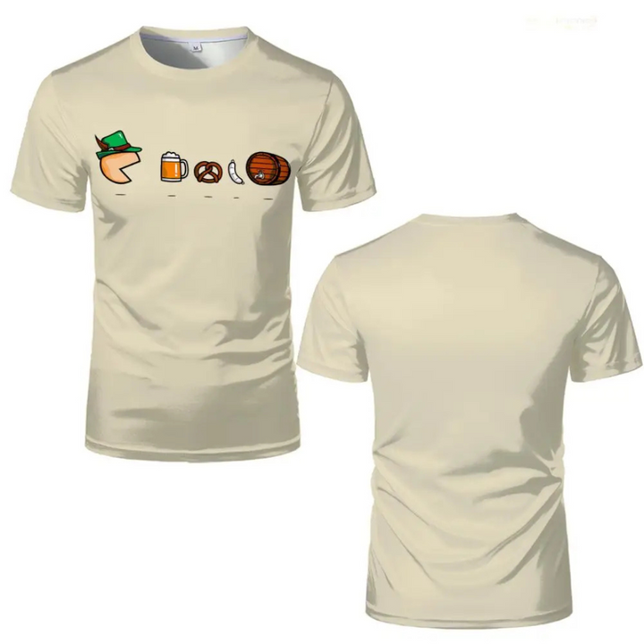 Unisex Oktoberfest T-Shirt | Bayern-Symbole T-Shirt mit Hut und Bier-Motiven