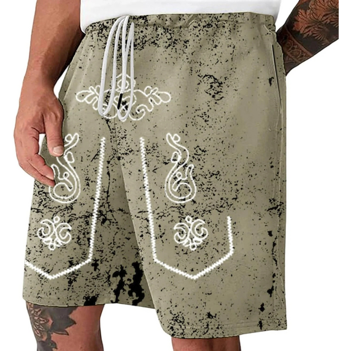 Sebastian Oktoberfest Shorts | Lässige Lederhosen-Print Badeshorts für Herren