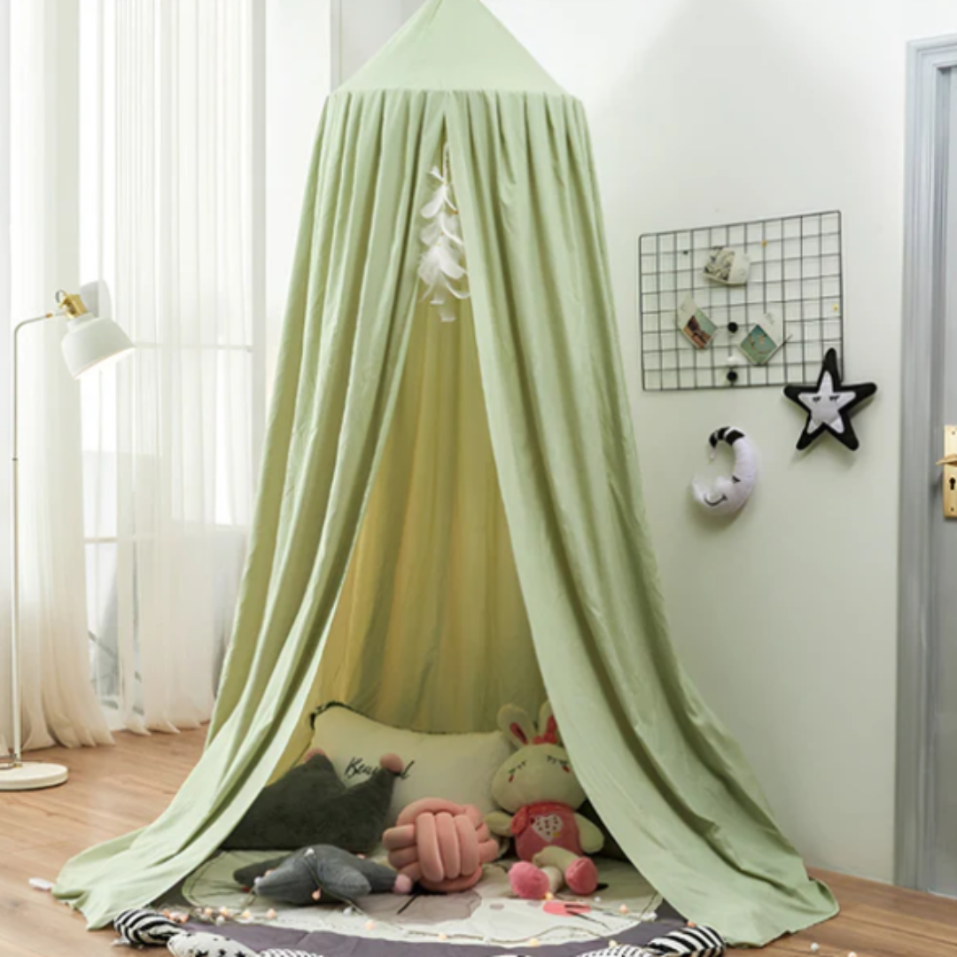 Baldachin Kinderzelt | Traumhaftes Lesenook-Zelt mit Prinzessinnen-Design für Kinder