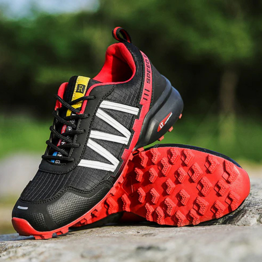 Herren Bergschuhe | Sommerliche Gipfelstürmer Wanderstiefel in Blau und Grün