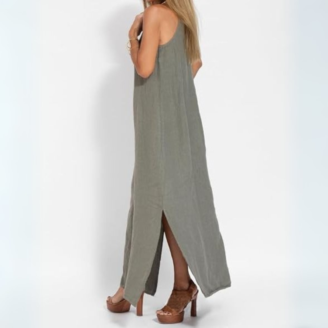 Elena Träger-Kleid | Elegantes Maxikleid mit Neckholder für Frauen