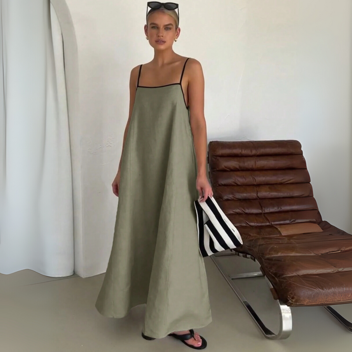 Charlotte Maxikleid | Elegantes Trägerkleid in Midi-Länge für Frauen