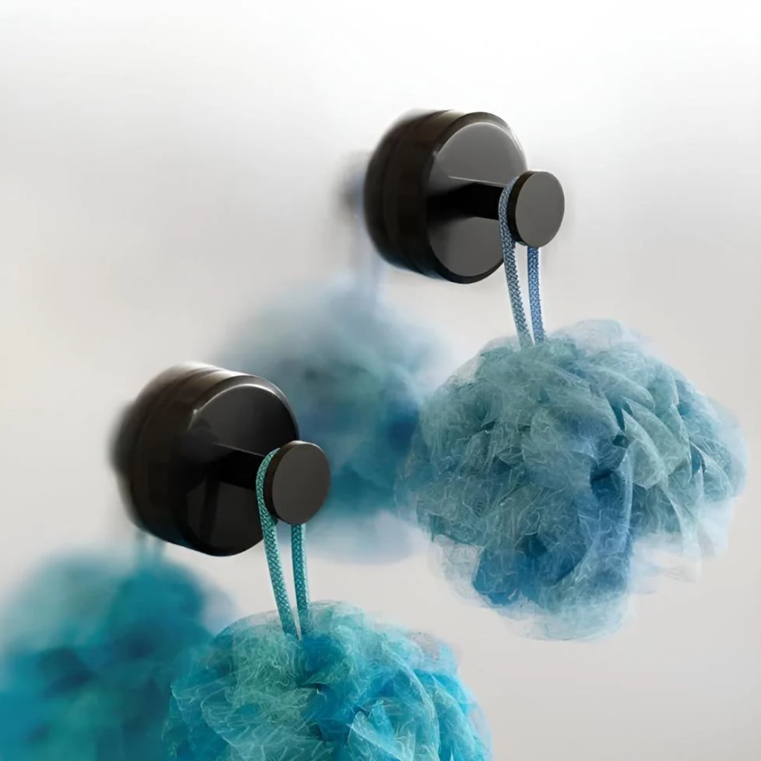 Grip Lock Duschhaken | Schadenfreie Vakuum-Wandhaken ohne Bohren für Badezimmer