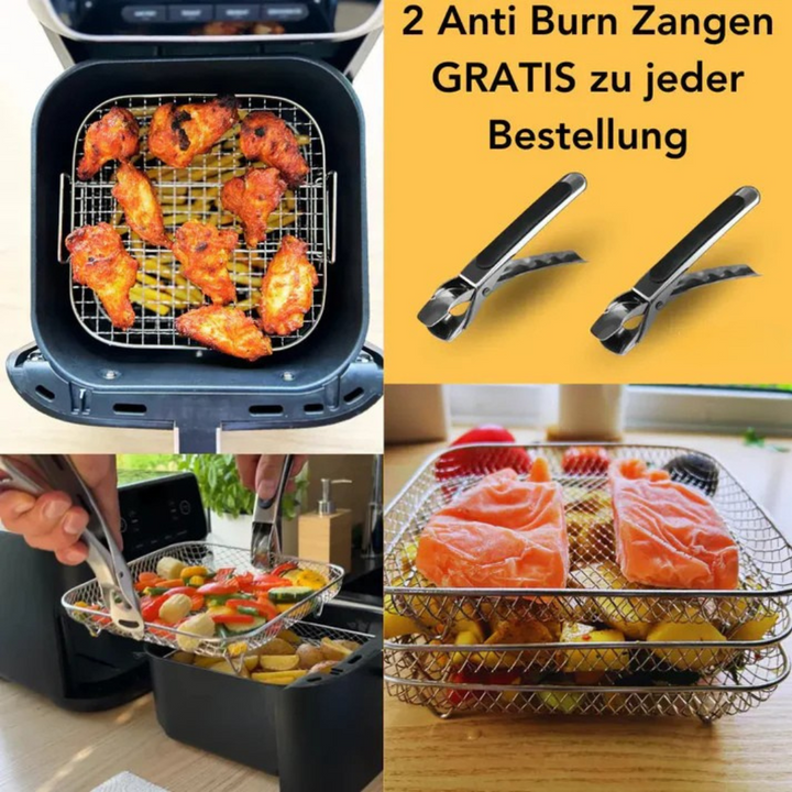Stapelkörbe für Heißluftfritteuse | Mehr Kapazität & perfekte Kochergebnisse