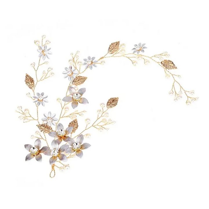 Antonia Haarschmuck Oktoberfest | Eleganter Damen Haardraht mit Perlen und Kristallen