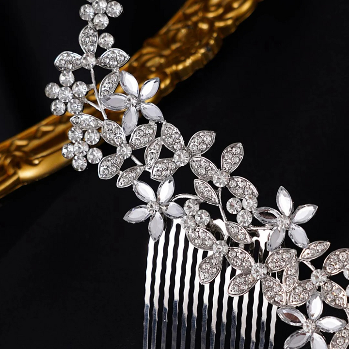 Melanie Haarkamm Oktoberfest | Elegante Damen Haarspange mit Kristallblüten