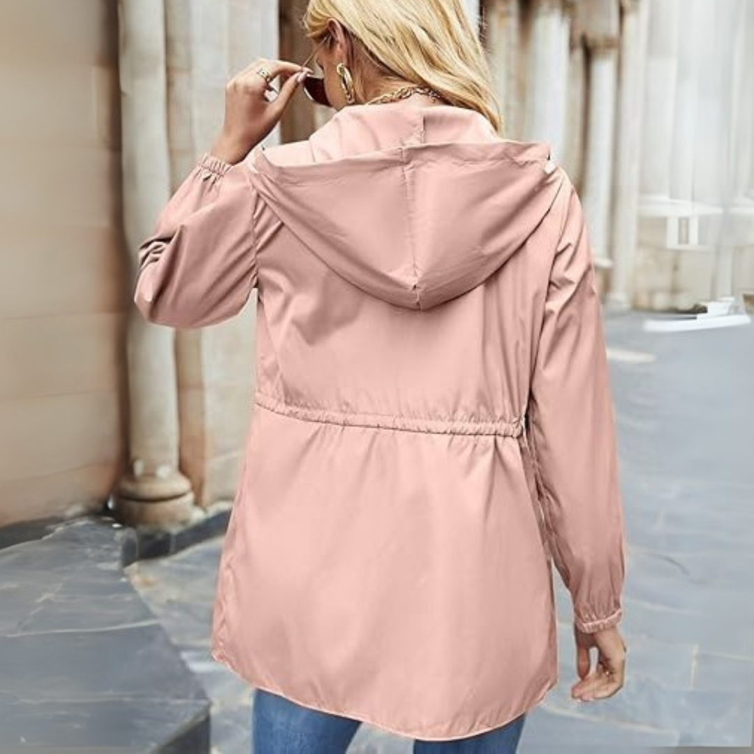Regenjacke für den Herbst - Wasserdichte Windbreaker mit Kapuze für Damen