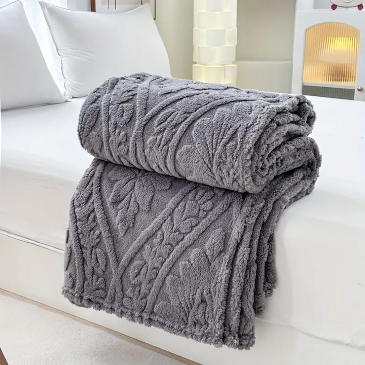 Paris Weave Jacquard Fleece-Decke | Französische Kuscheldecke mit geometrischem Muster