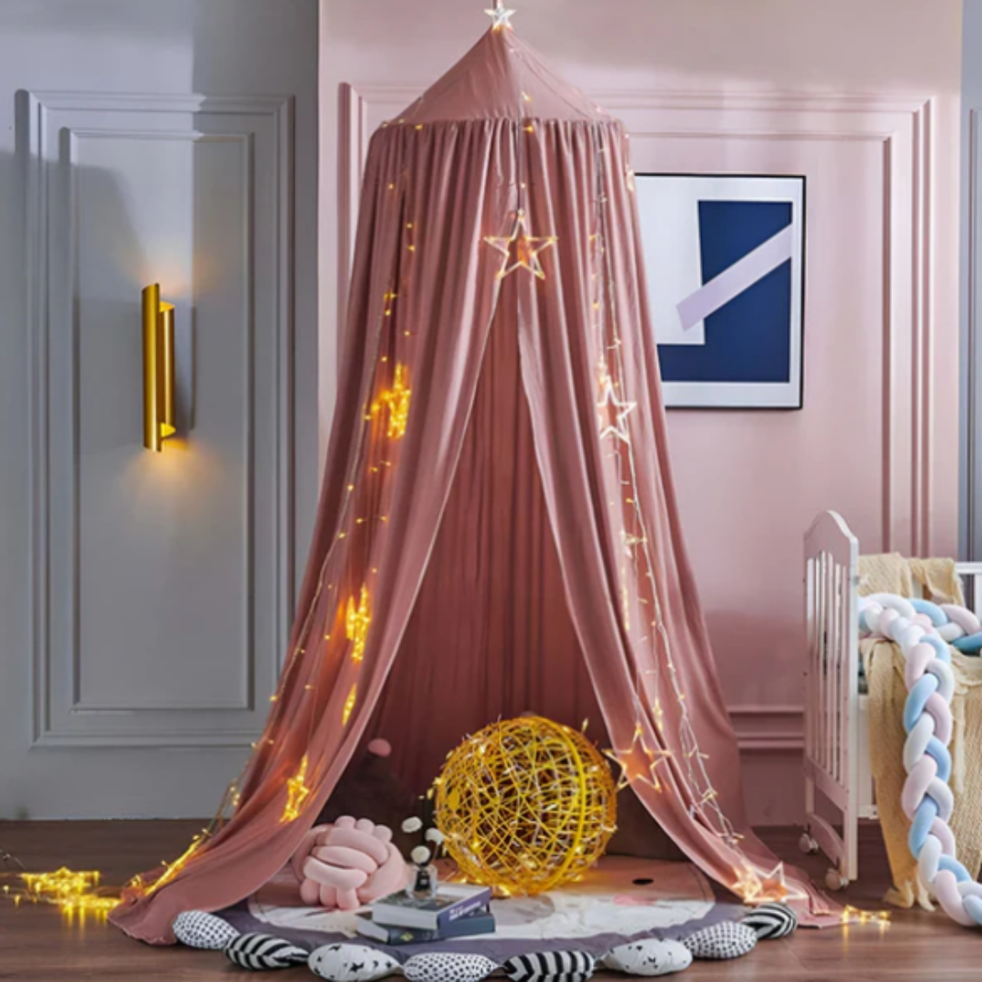 Baldachin Kinderzelt | Traumhaftes Lesenook-Zelt mit Prinzessinnen-Design für Kinder