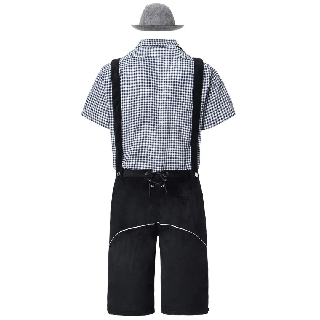 Andreas Lederhose Oktoberfest | Traditionelle Herren Lederhose mit Stickerei