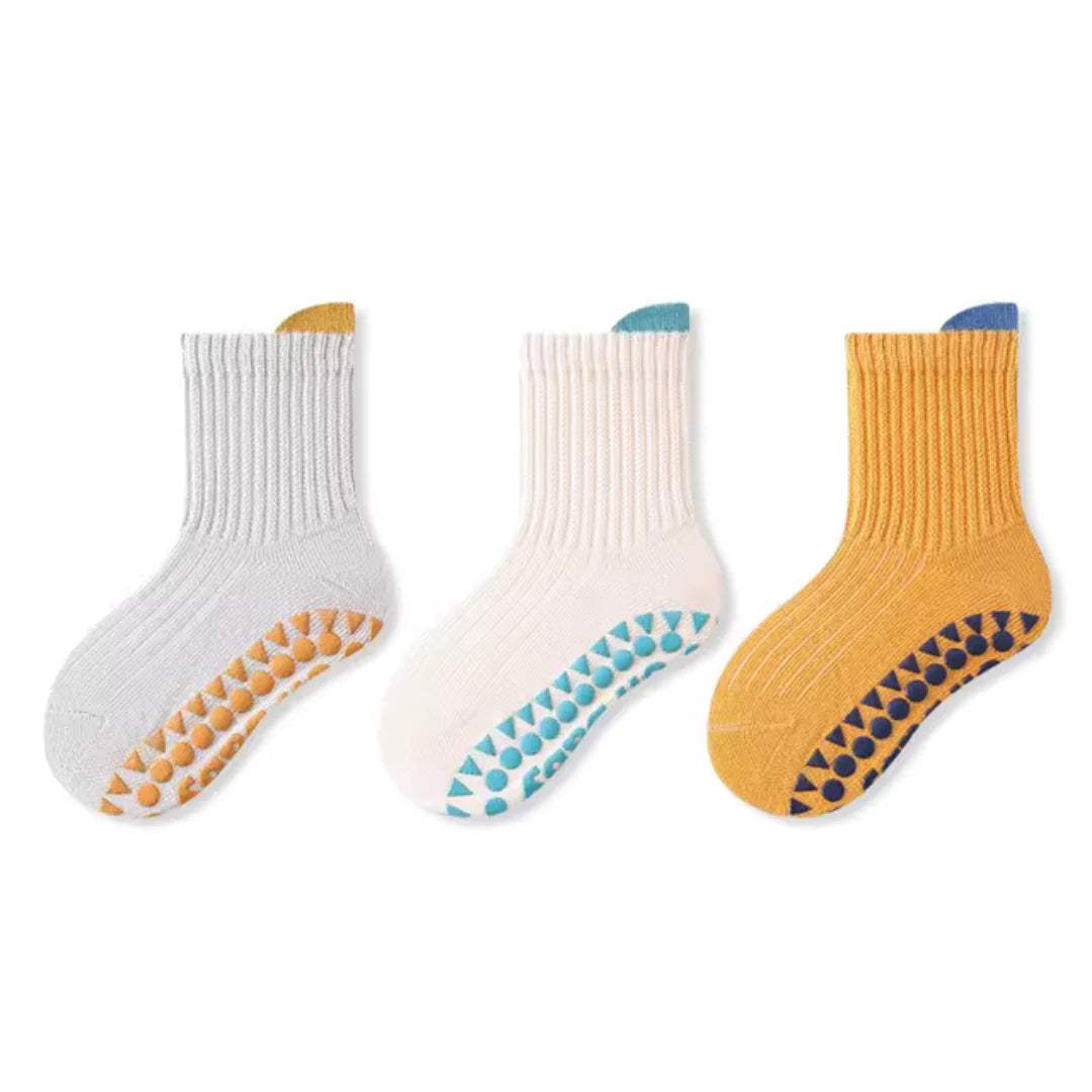 Anti-Rutsch Socken | Niedliches 3er-Set Anti-Rutsch-Socken für Kinder