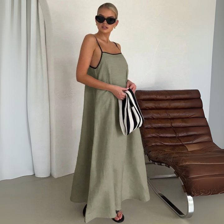 Charlotte Maxikleid | Elegantes Trägerkleid in Midi-Länge für Frauen