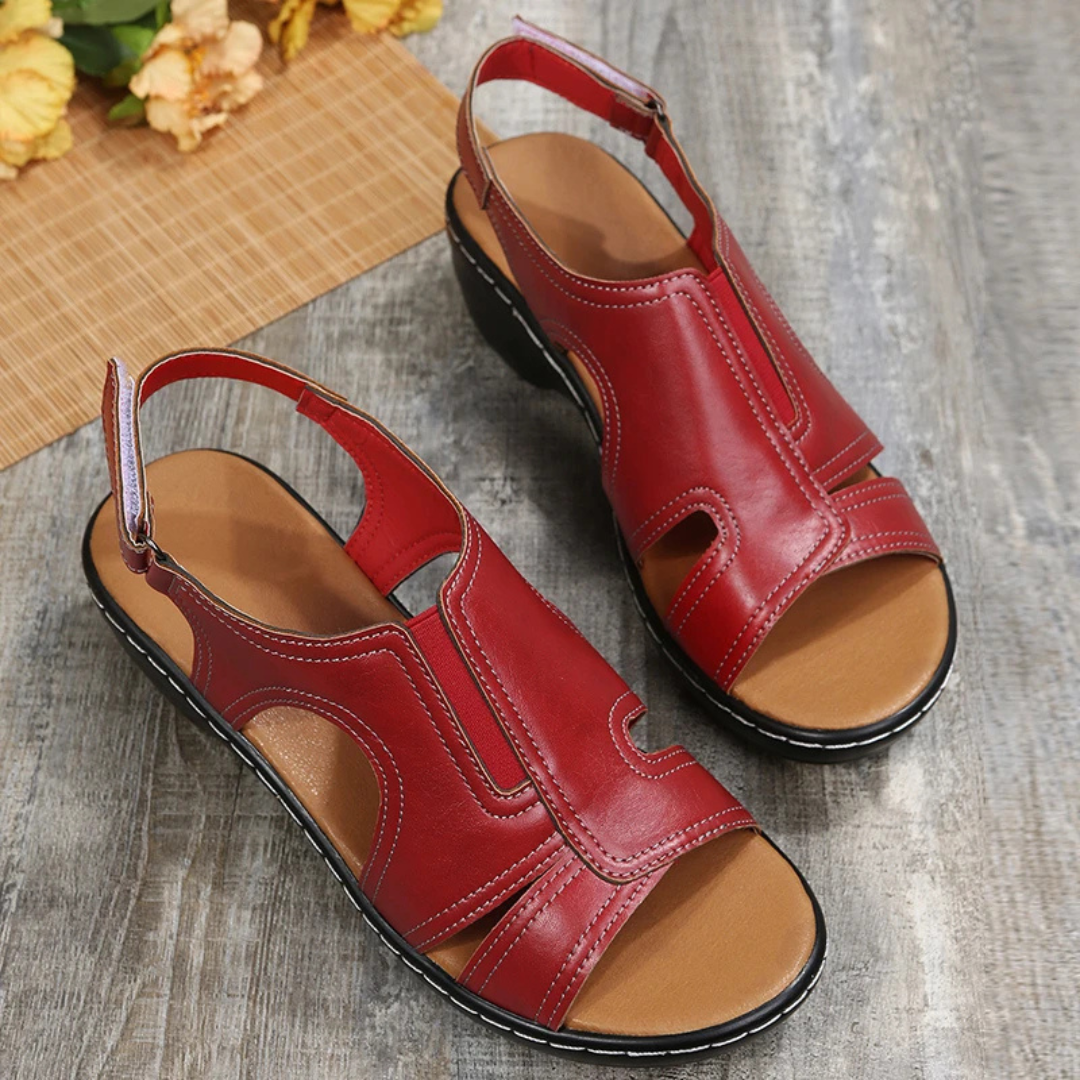 Klara Sandalen | Bequeme Damensandalen mit Klettverschluss für Frauen