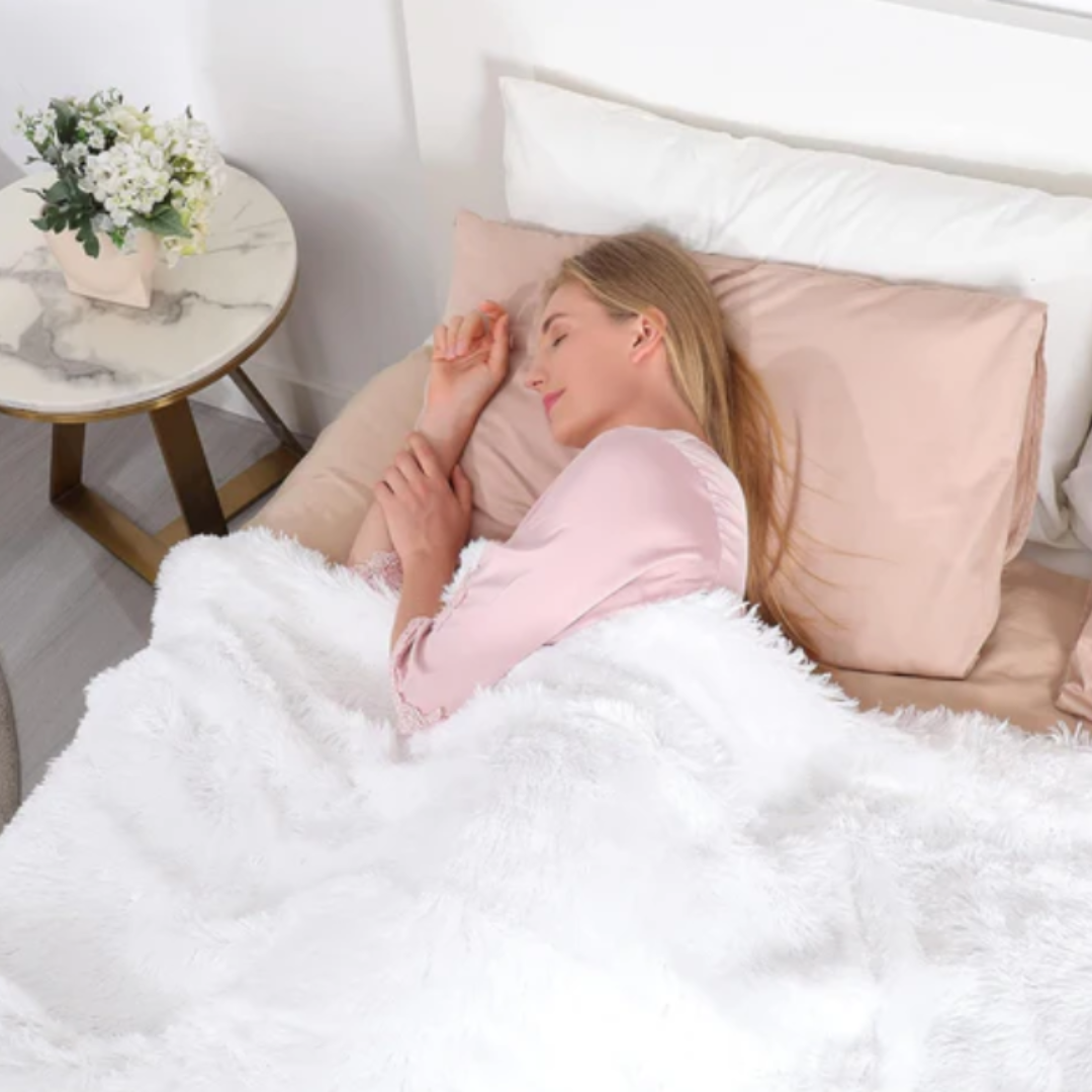 Flauschige Kunstpelz-Wohndecke | Ultraweiche Kuscheldecke mit doppelseitiger Textur