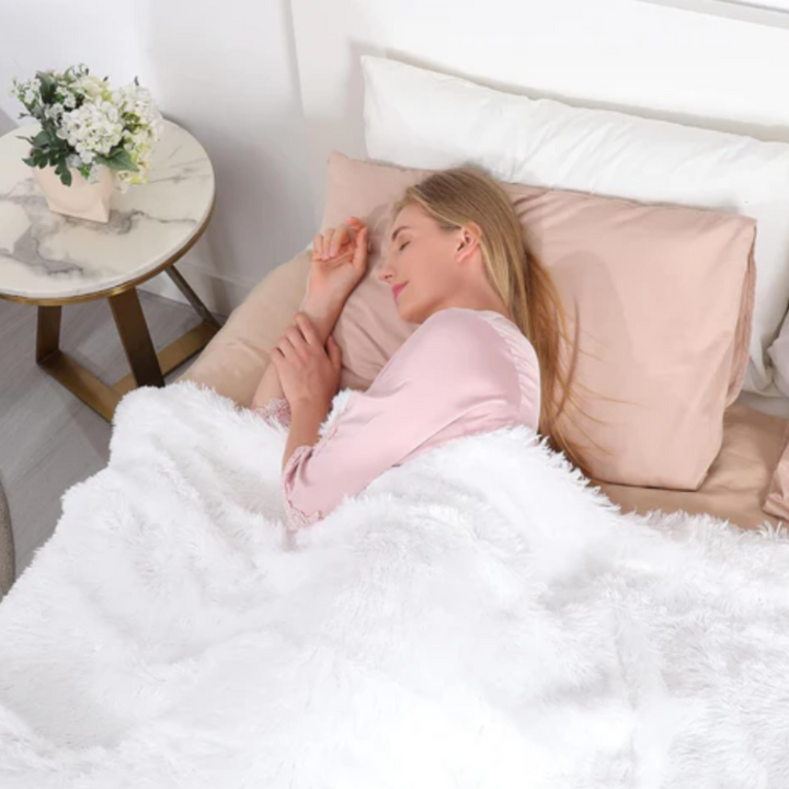 Flauschige Kunstpelz-Wohndecke | Ultraweiche Kuscheldecke mit doppelseitiger Textur