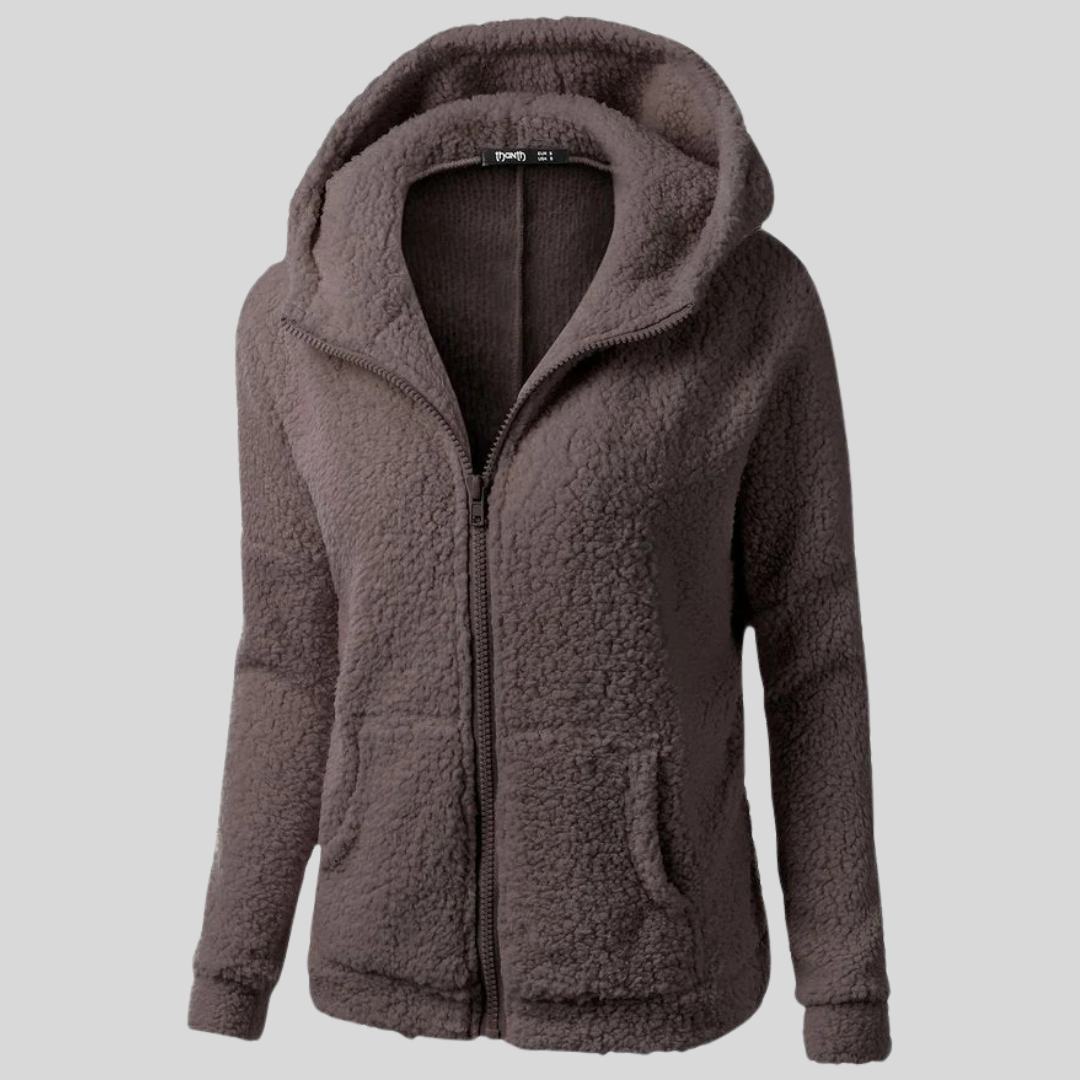 Fleecejacke für den kalte Tage - Warme Fleecejacke mit Kapuze für Damen
