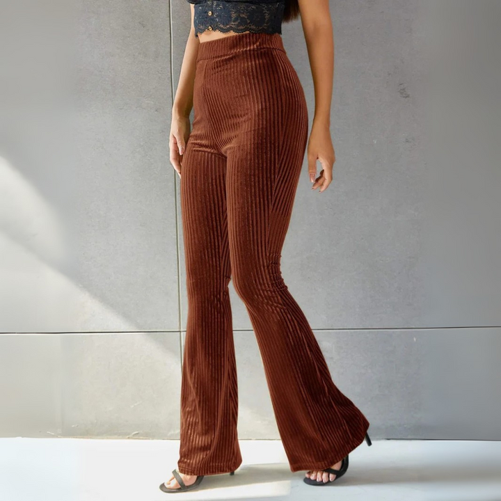 Cordhose für den Herbst - Stilvolle 3/4-Hose mit hoher Taille für Damen