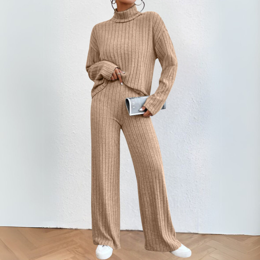 Strickset mit Rollkragen | Zweiteilige Kombination