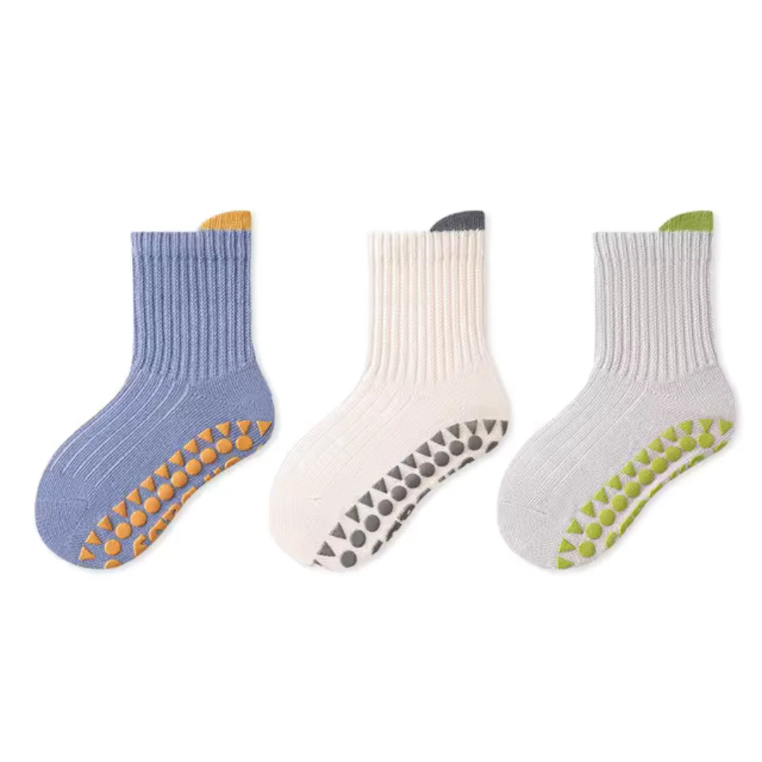 Anti-Rutsch Socken | Niedliches 3er-Set Anti-Rutsch-Socken für Kinder