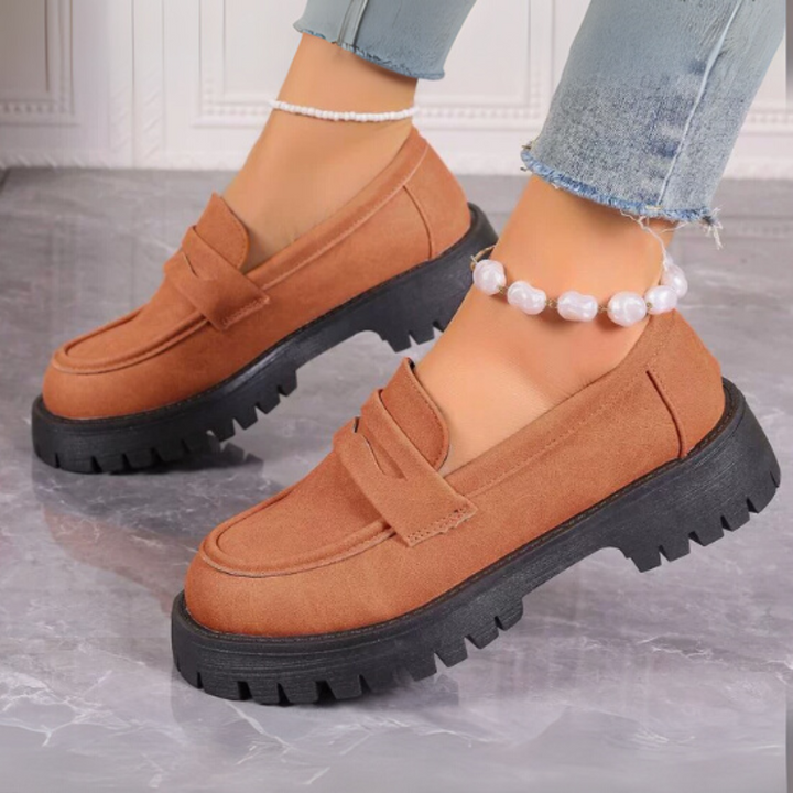 Sommerliche Chunky Loafers | Runde Zehen Slip-On Loafers für den täglichen Gebrauch