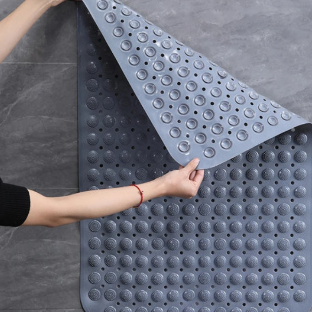 SafeGrip Rutschfeste Duschmatte | Anti-Rutsch-Badematte mit integriertem Fußscrubber