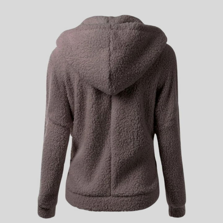 Fleecejacke für den kalte Tage - Warme Fleecejacke mit Kapuze für Damen