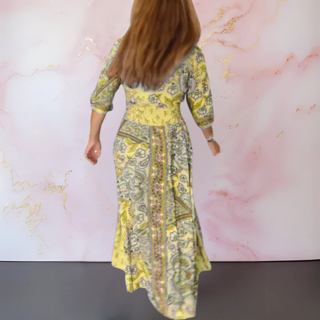 Rosalie Sommerkleid | Elegantes Maxikleid mit Blumenmuster für Frauen