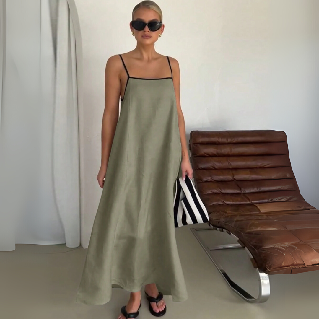 Charlotte Maxikleid | Elegantes Trägerkleid in Midi-Länge für Frauen