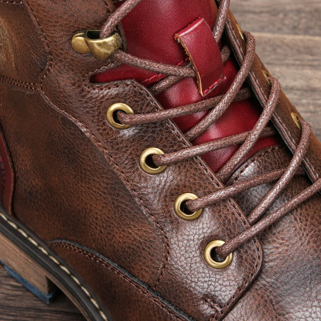 Andreas Lederstiefel Oktoberfest | Robuste Herren Stiefel im Vintage-Style