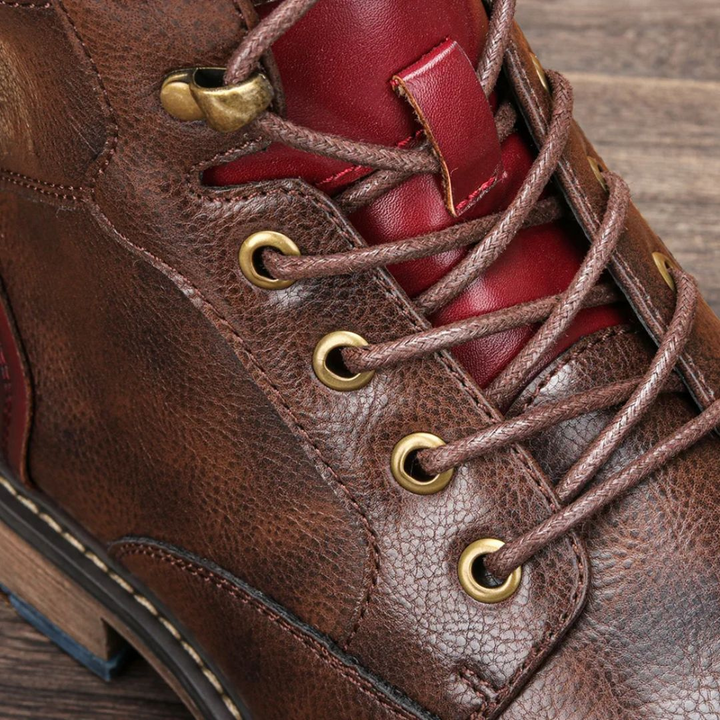 Andreas Lederstiefel Oktoberfest | Robuste Herren Stiefel im Vintage-Style