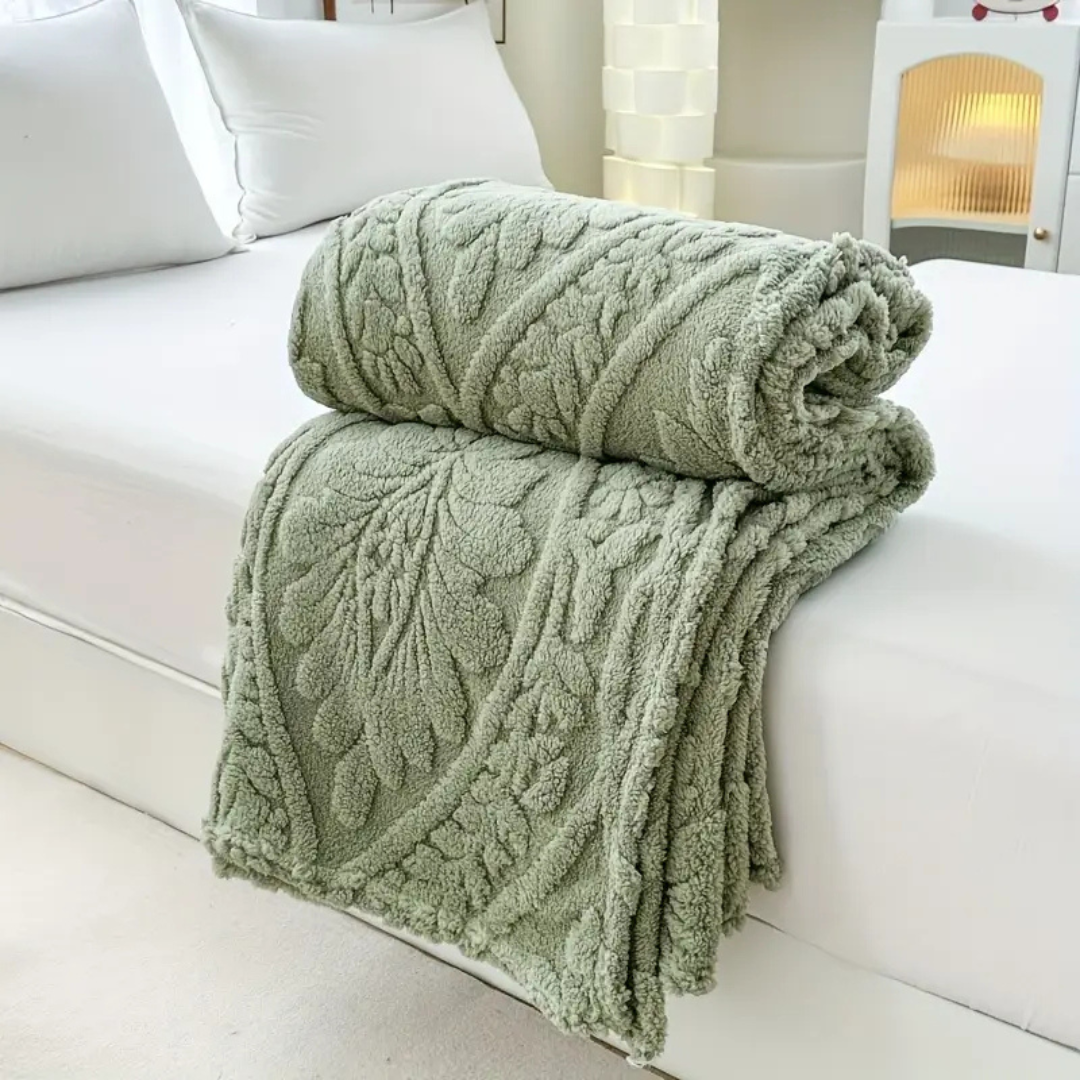 Paris Weave Jacquard Fleece-Decke | Französische Kuscheldecke mit geometrischem Muster