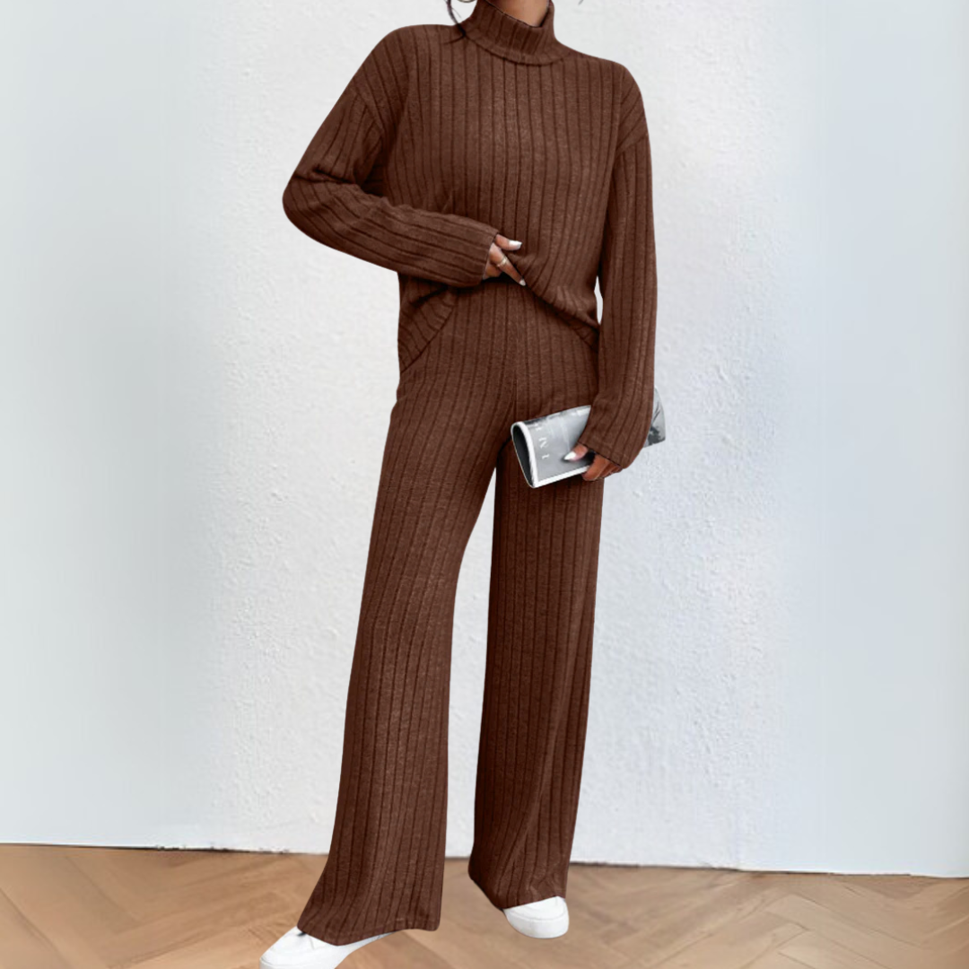Strickset mit Rollkragen | Zweiteilige Kombination