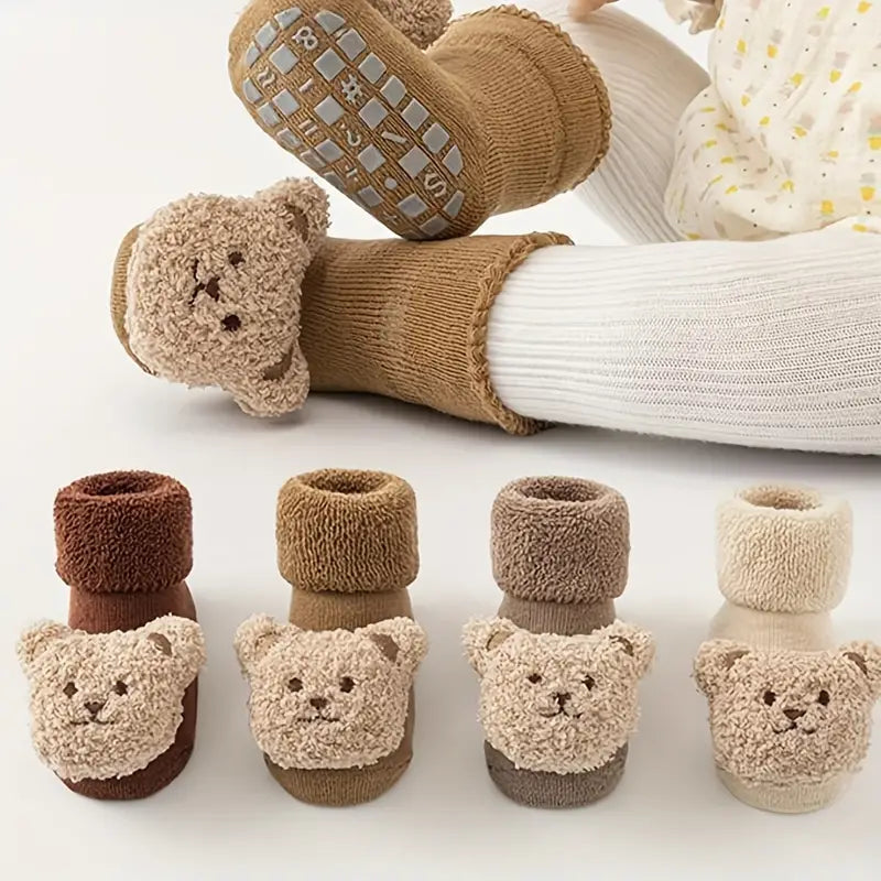 Süße Baby Bär Socken | Warme rutschfeste Cartoon-Socken (1+1 Gratis)