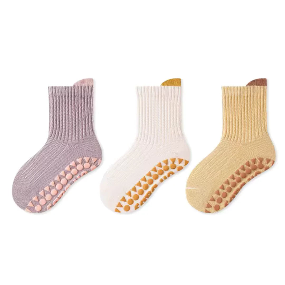 Anti-Rutsch Socken | Niedliches 3er-Set Anti-Rutsch-Socken für Kinder