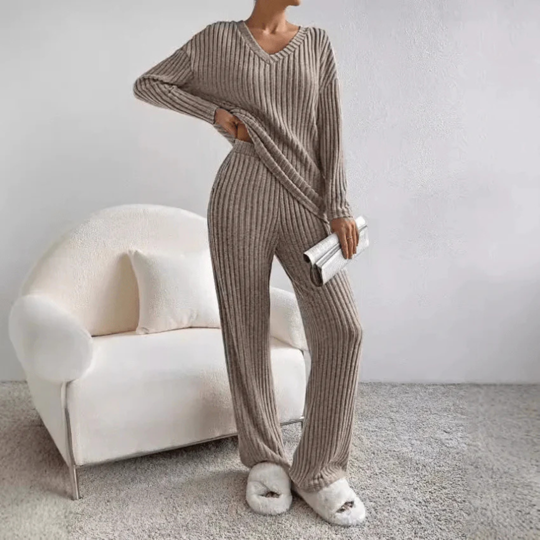 Lounge Zweiteiler für den Herbst - Elegante Weiche Lounge-Set für Damen